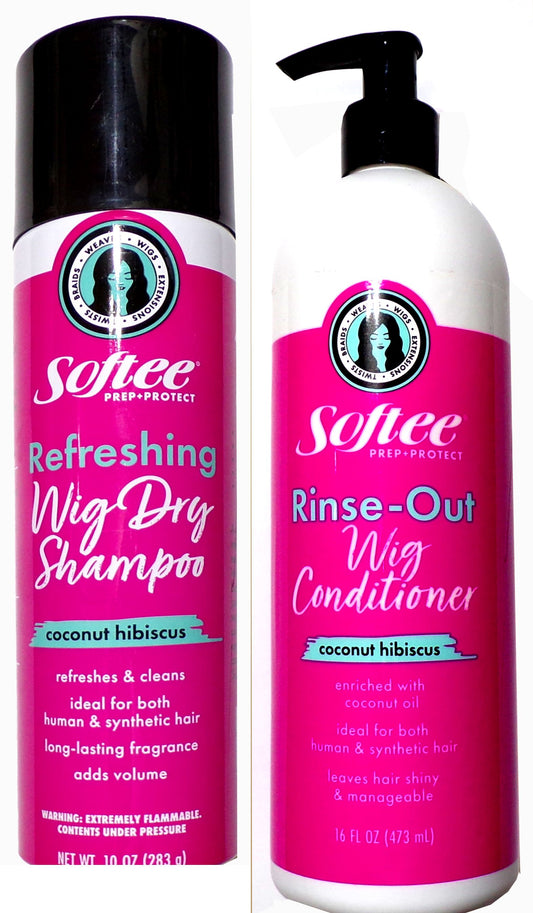Softee Rinse-Out Wig Conditioner & Shampoo Coconut Hibiscus Human & Synthetic