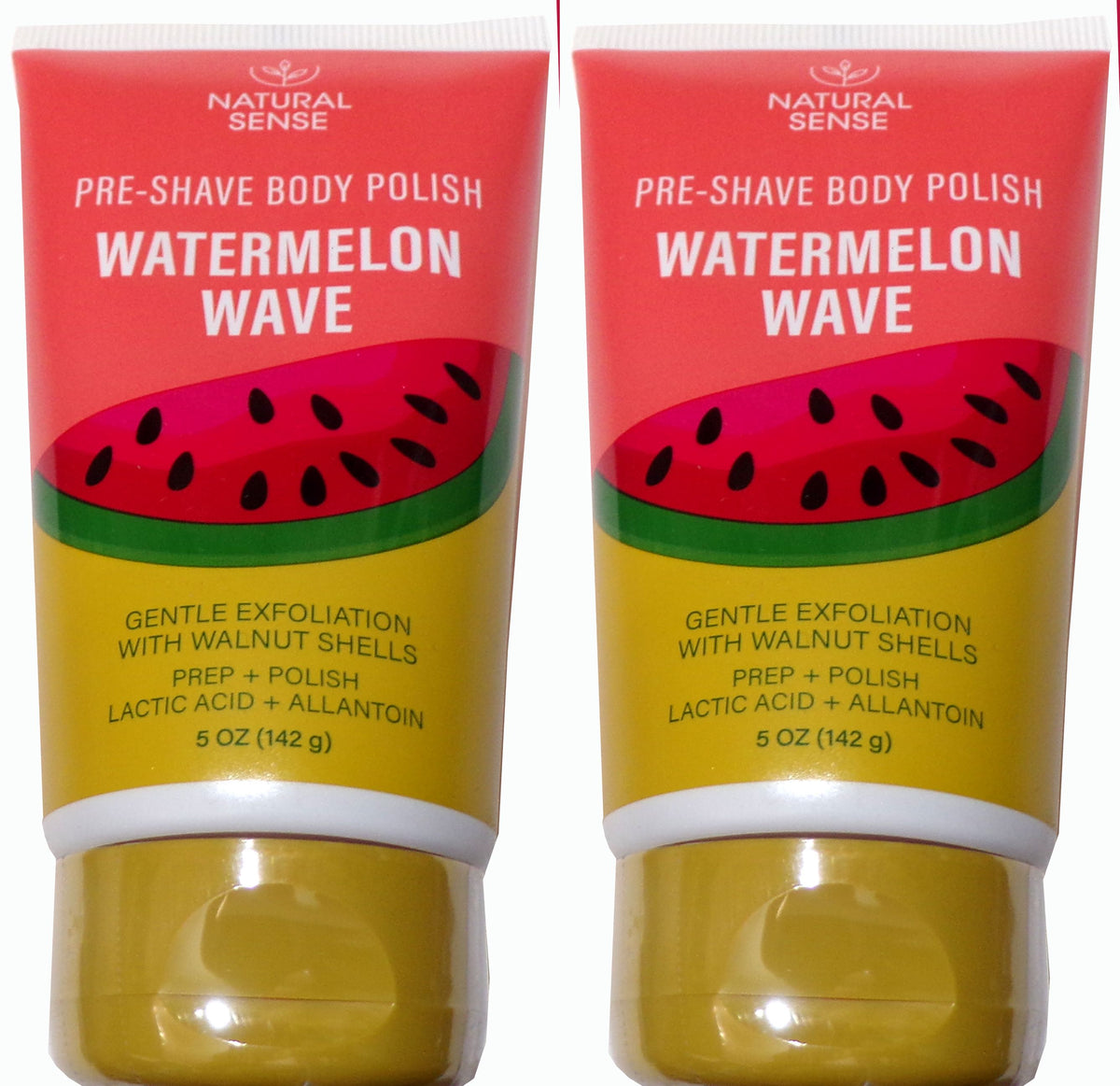 Natural Sense Watermelon Wave Pre-Shave Body Polish 2-Pack, 10 oz