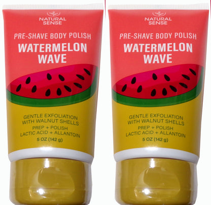 Natural Sense Watermelon Wave Pre-Shave Body Polish 2-Pack, 10 oz