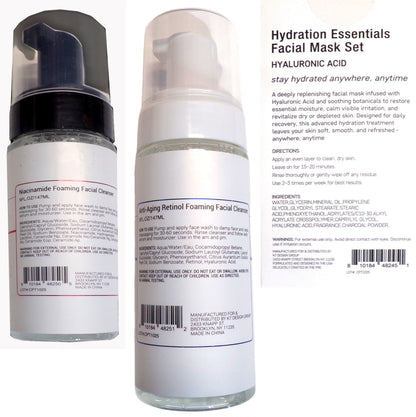 Revive RX - Foaming Facial Cleanser, Niacinamide Cleanse, Essentials Facial Mask