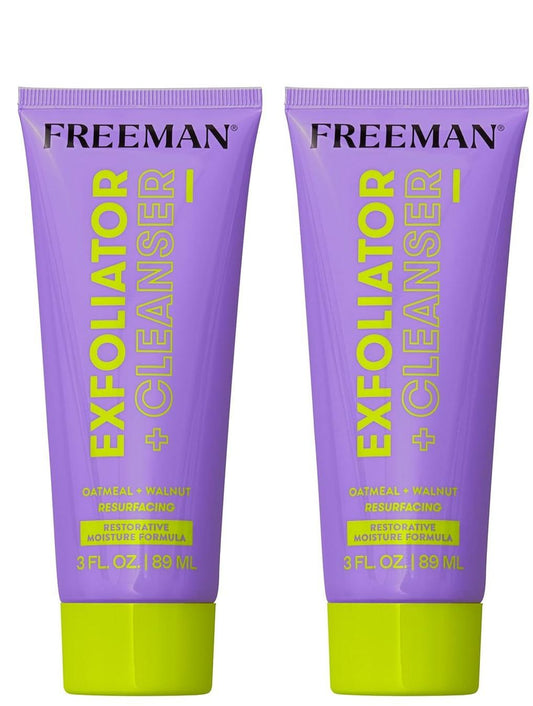 Freeman Exfoliator + Cleanser, Exfoliating Face Wash Infused With Oatmeal