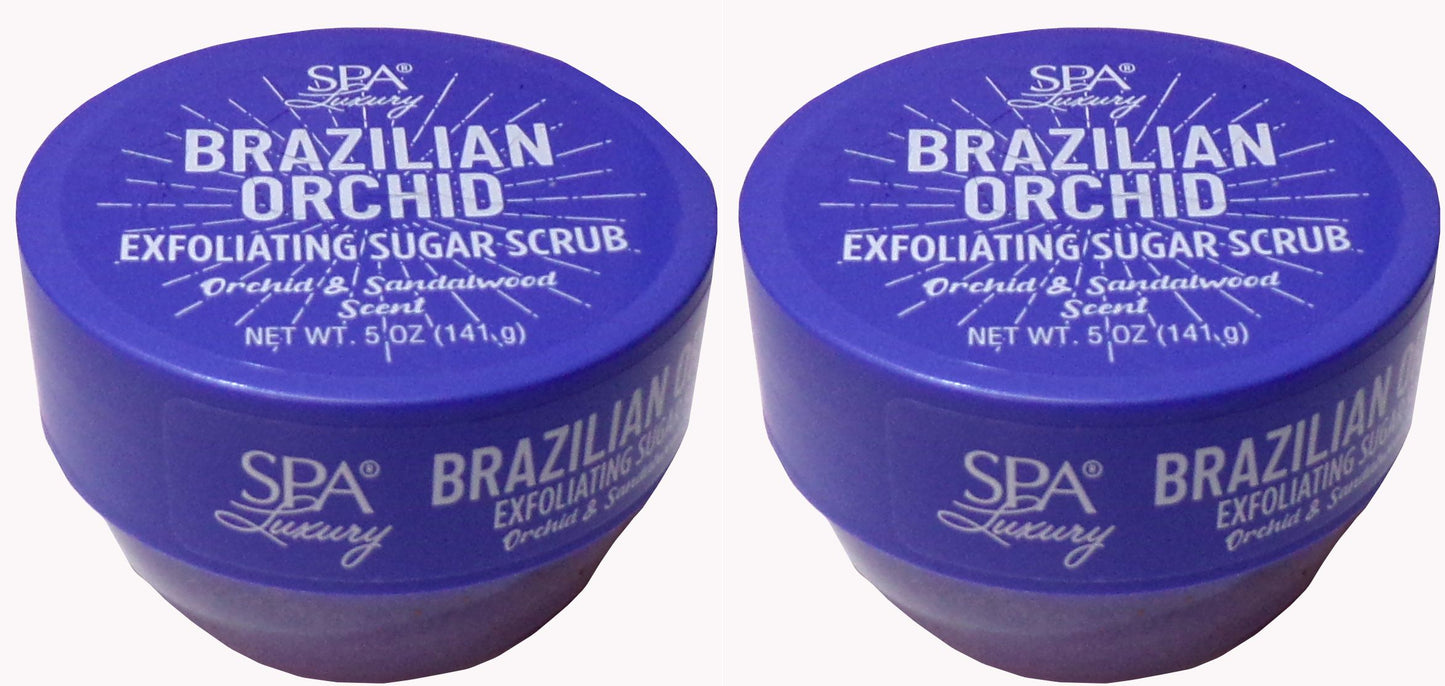 Spa Luxury Brazilian Orchid Exfoliating / Sugar-Scrub 5 oz (Set of 2)