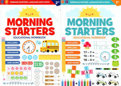 1st & Second Grade - Morning Starters Includes: Reading - Math - Grammars v 19