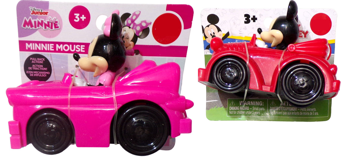 Disney Junior Pull-Back Cars – Mickey & Minnie Mouse (Set of 2)