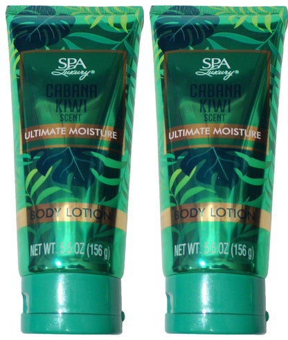 Spa Luxury Cabana Kiwi Scent Ultimate Moisture - Body Lotion 5.5oz (Set of 2)