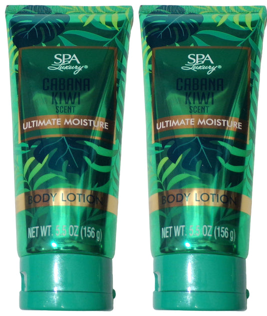Spa Luxury Cabana Kiwi Scent Ultimate Moisture - Body Lotion 5.5oz (Set of 2)