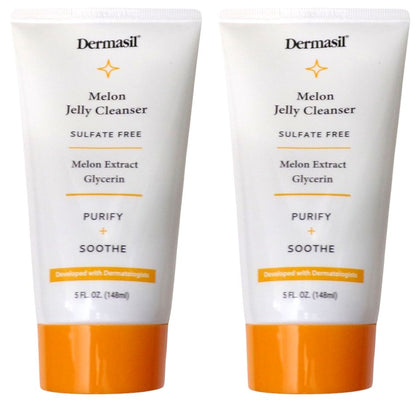 Dermasil Melon Jelly Cleanser Sulfate Free Melon Extract Glycerin Purify&Soothe Set