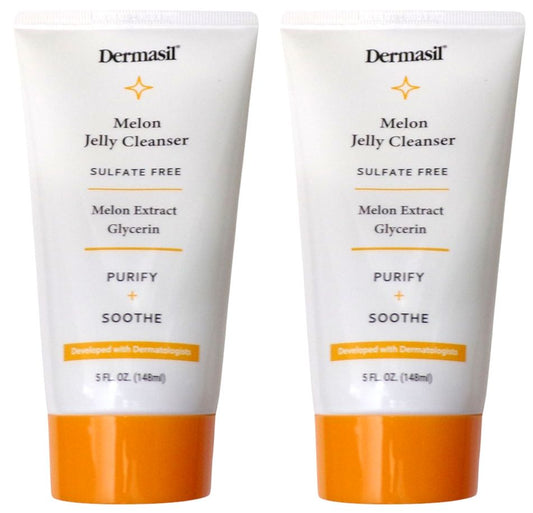 Dermasil Melon Jelly Cleanser Sulfate Free Melon Extract Glycerin Purify&Soothe Set