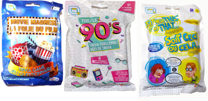 Games Hub Trivia Cards The 90s/Movie Madness/Either This Or That NIP (Set of 3)