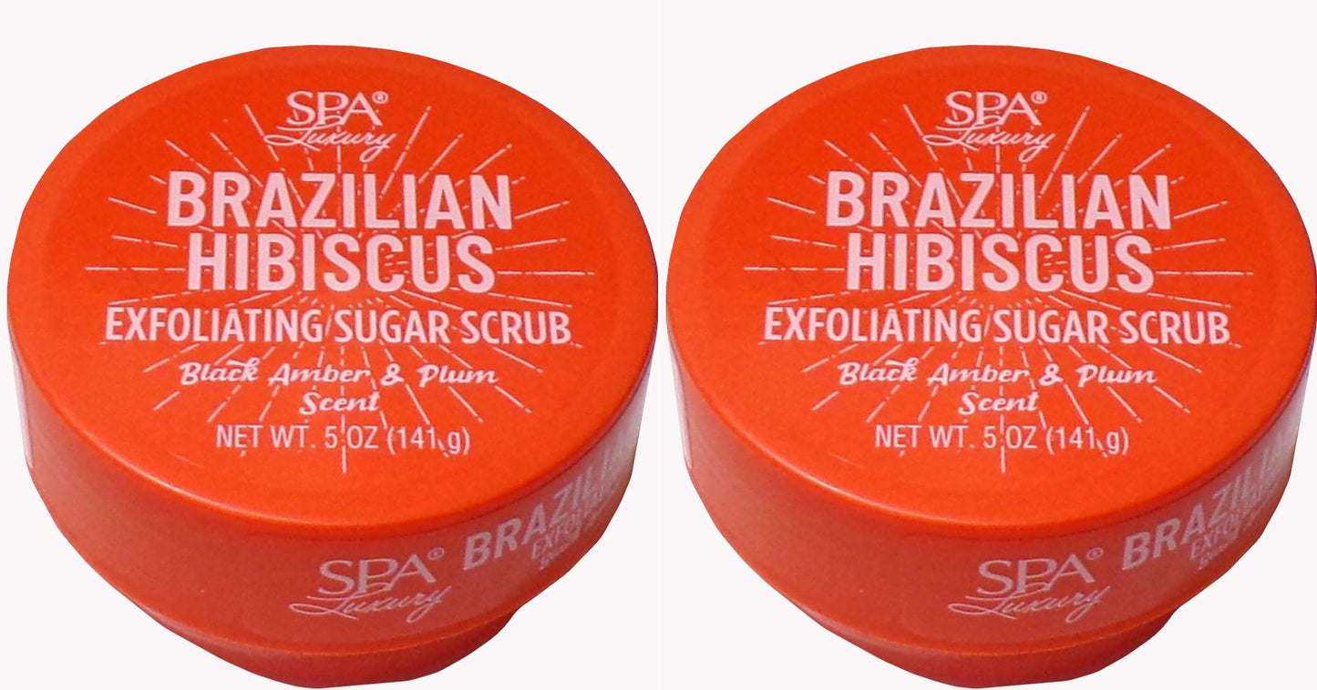 Spa Luxury Brazilian Hibiscus Exfoliating / Sugar-Scrub 5 oz (Set of 2)