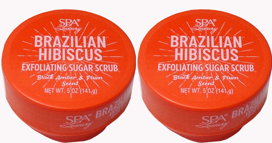 Spa Luxury Brazilian Hibiscus Exfoliating / Sugar-Scrub 5 oz (Set of 2)