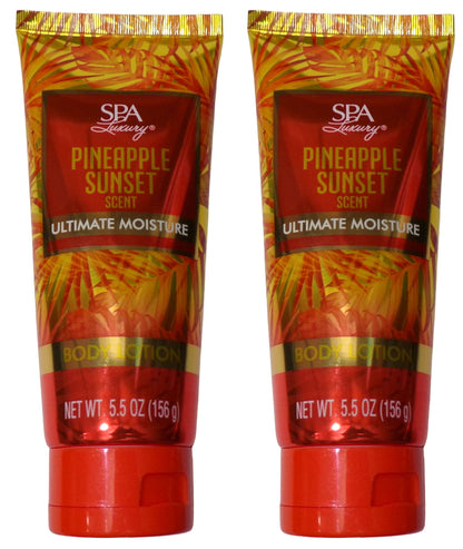 Spa Luxury Pineapple Sunset Ultimate Moisture - Body Lotion 5.5oz Set