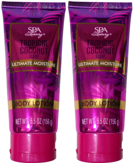 Spa Luxury Tropical Coconut Ultimate Moisture - Body Lotion 5.5oz Set