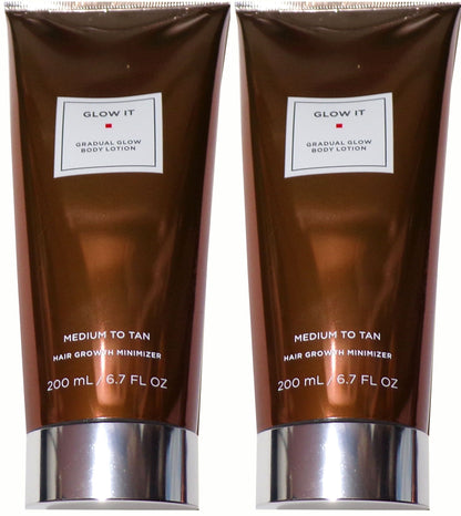 Glow It Gradual Glow Body Lotion Medium To Tan 6.7 Oz (Set of 2)
