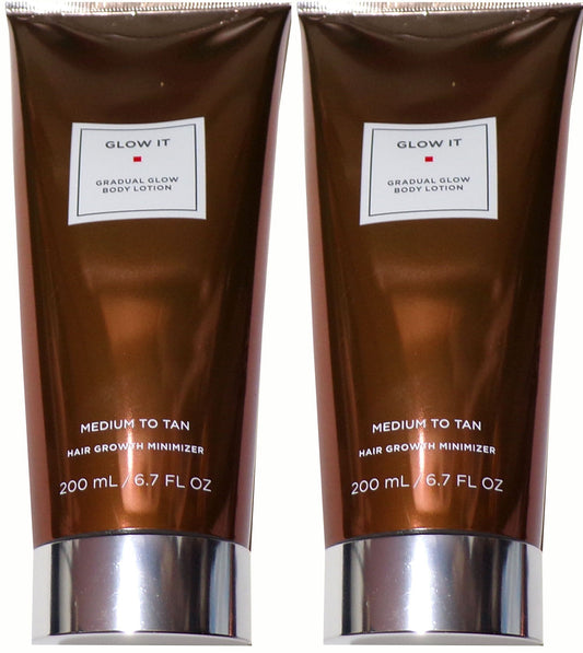 Glow It Gradual Glow Body Lotion Medium To Tan 6.7 Oz (Set of 2)