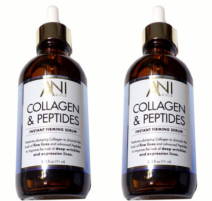 ANI Gold Collagen & Peptides Instant Firming Serum 3.75 fl oz (Set of 2)