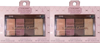 Marie Claire Paris Natural Charm Total Face Palette~Highlighter~Eyeshadow~ Blush