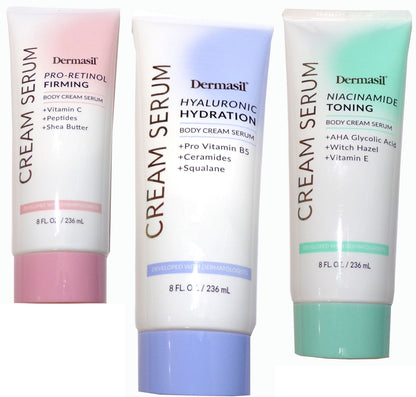 Dermasil Premium Body Cream Serum Variety Collection Bundle, 24 fl. oz.