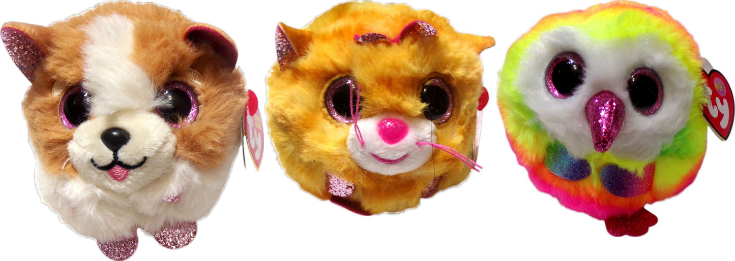 ty Baby Owl, Dog and Cat New with tags (Set of 3)