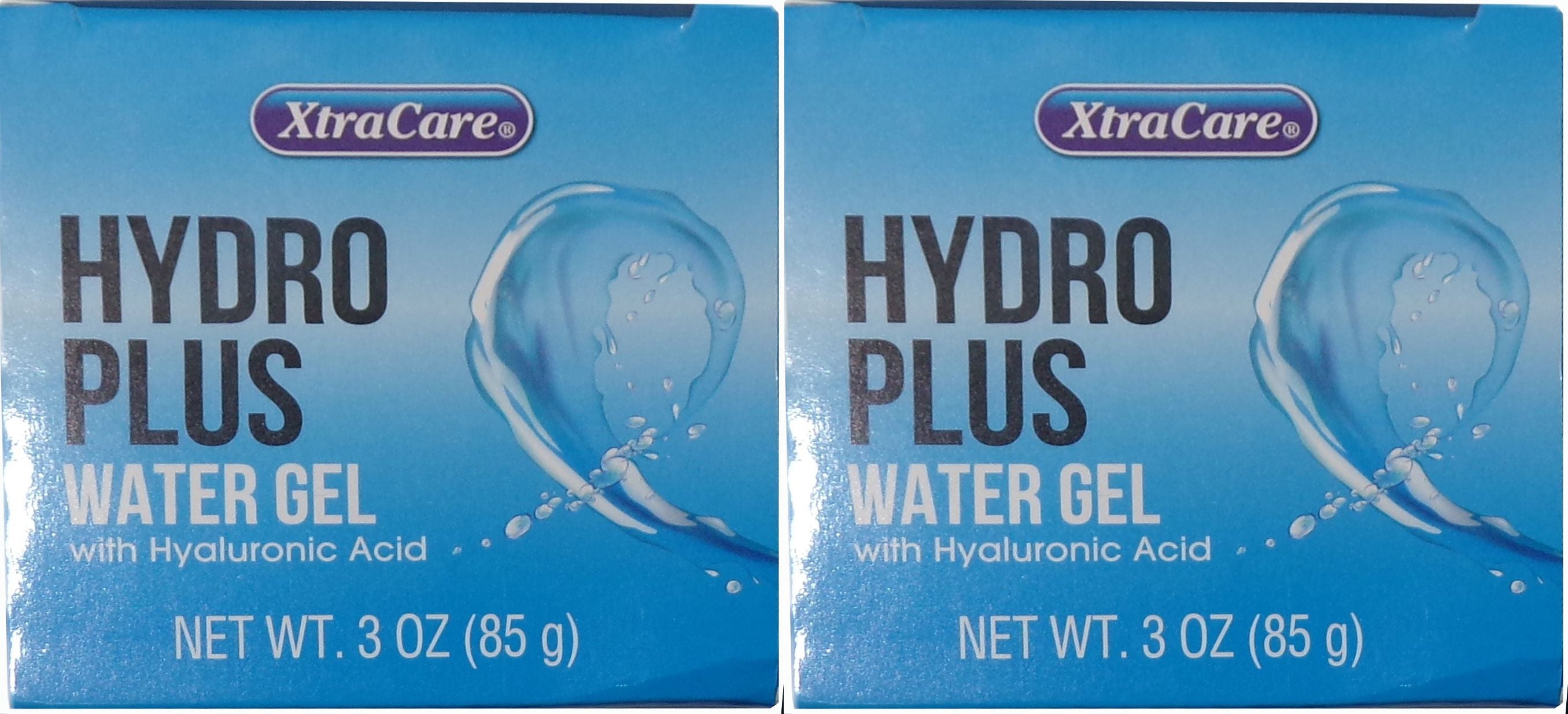 Xtra Care Hydro Plus Water Gel w/Hyaluronic Acid Face 3oz (Set of 2 Pa ...