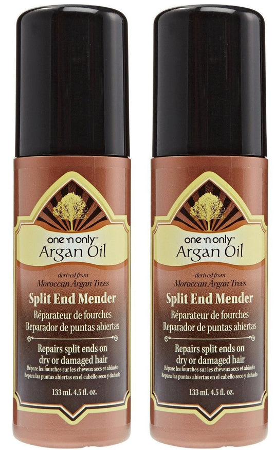 one 'n only Argan Oil Split End Mender Spray for Dry or Damaged Hair 4.5 fl oz (Set of 2 Pack)