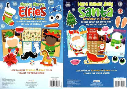 Christmas sticker activities - Santa & Elfies - Activity Stickers Books Set