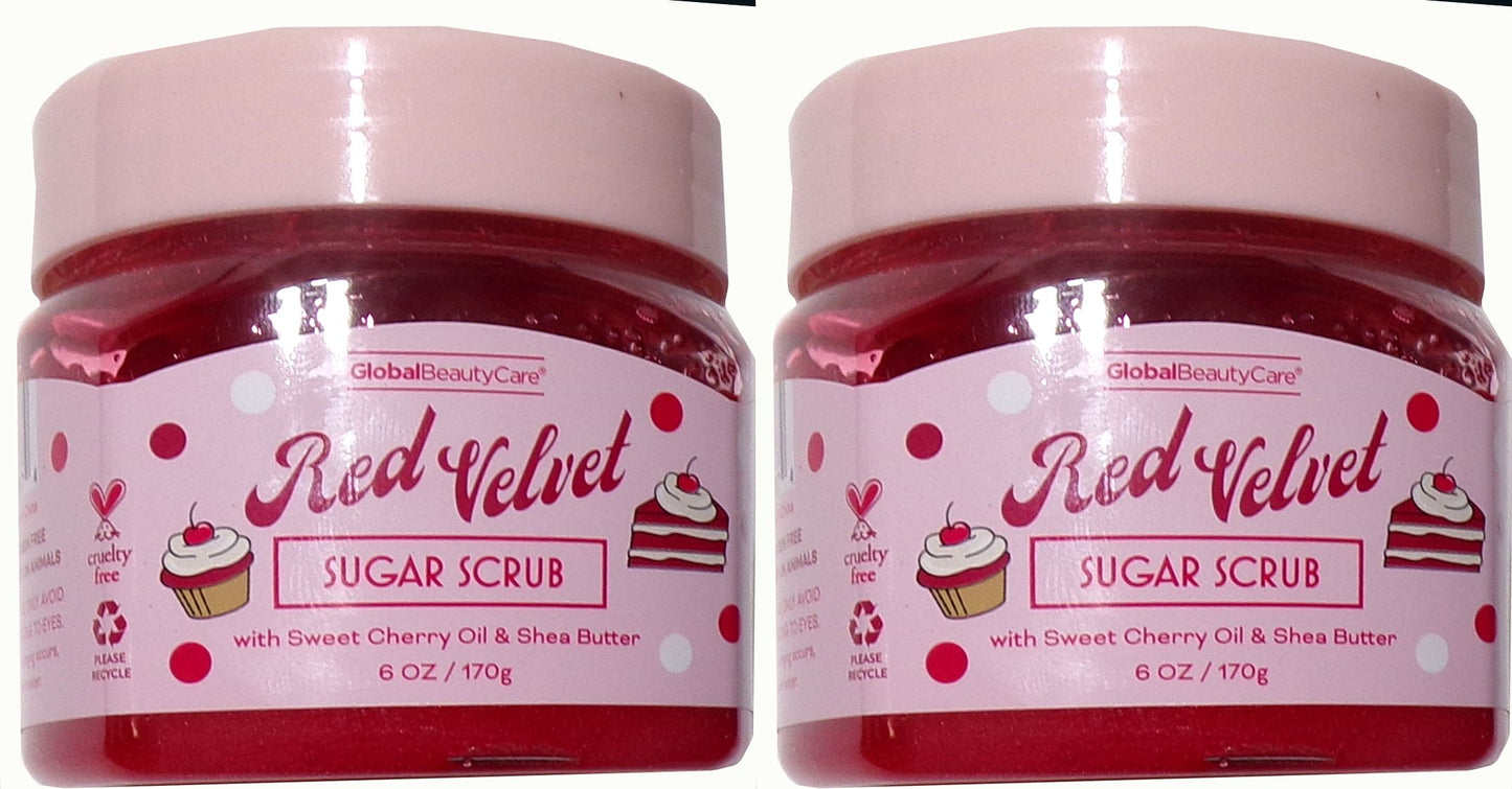 Global Beauty Care Sugar Scrub Red Velvet 6 oz (Set of 2)
