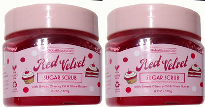 Global Beauty Care Sugar Scrub Red Velvet 6 oz (Set of 2)