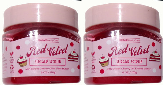 Global Beauty Care Sugar Scrub Red Velvet 6 oz (Set of 2)