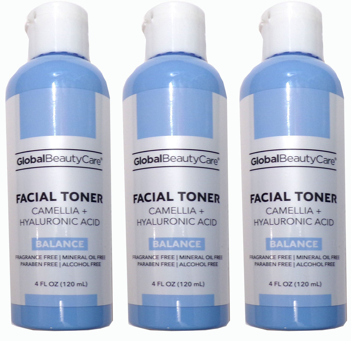 Global Beauty Care Camellia + Hyaluronic Acid Facial Toner 3-Pack, 4 fl. oz.