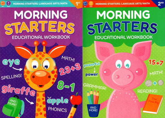 1st & Second Grade - Morning Starters Includes: Reading - Math - Grammars v21
