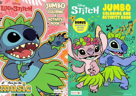 Disney Lilo & Stitch - Jumbo Coloring and Activity Book (Set of 2)