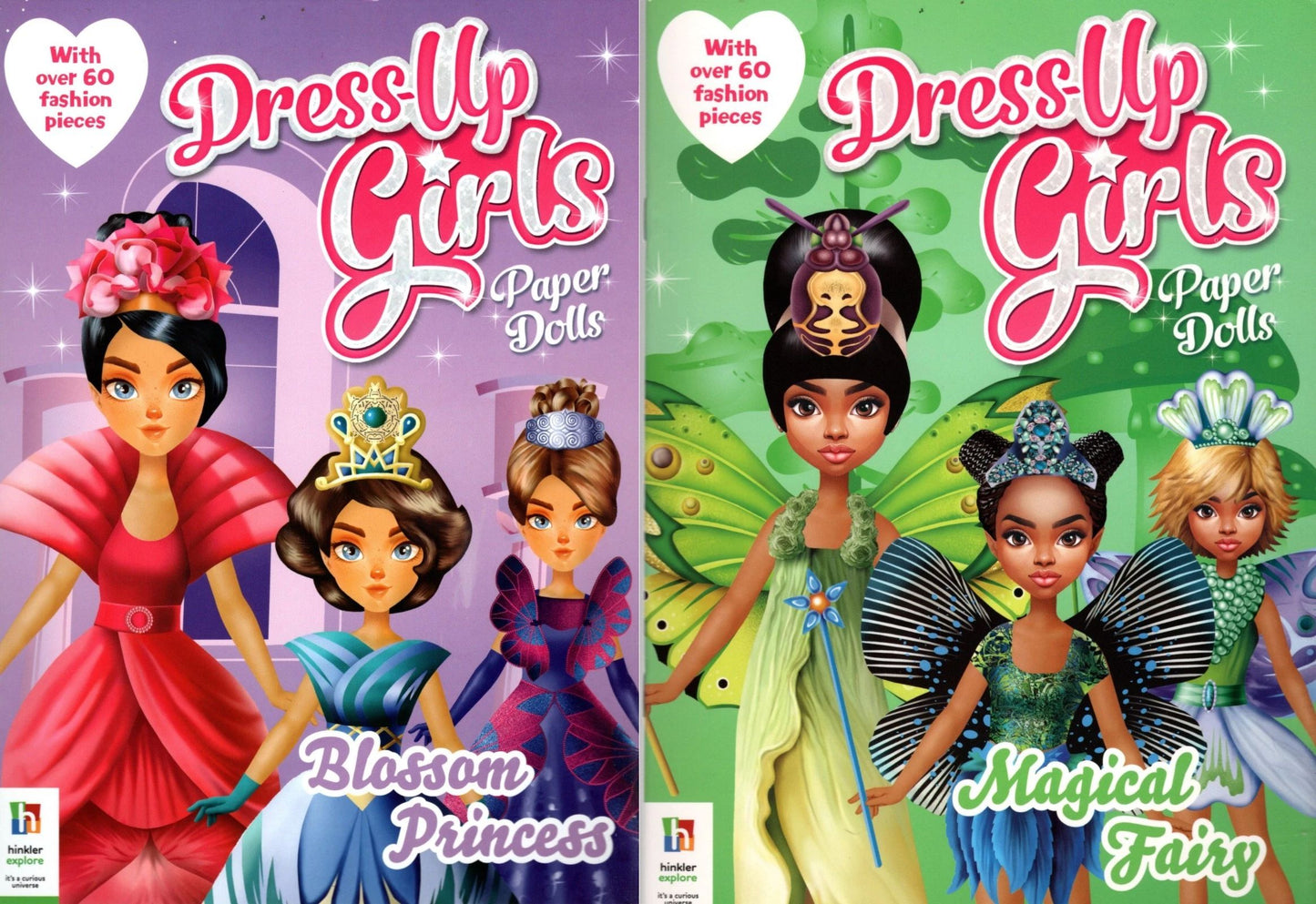 Dress-Up Girls Paper Dolls - Blossom Princess & Magical Fairs - Children Books