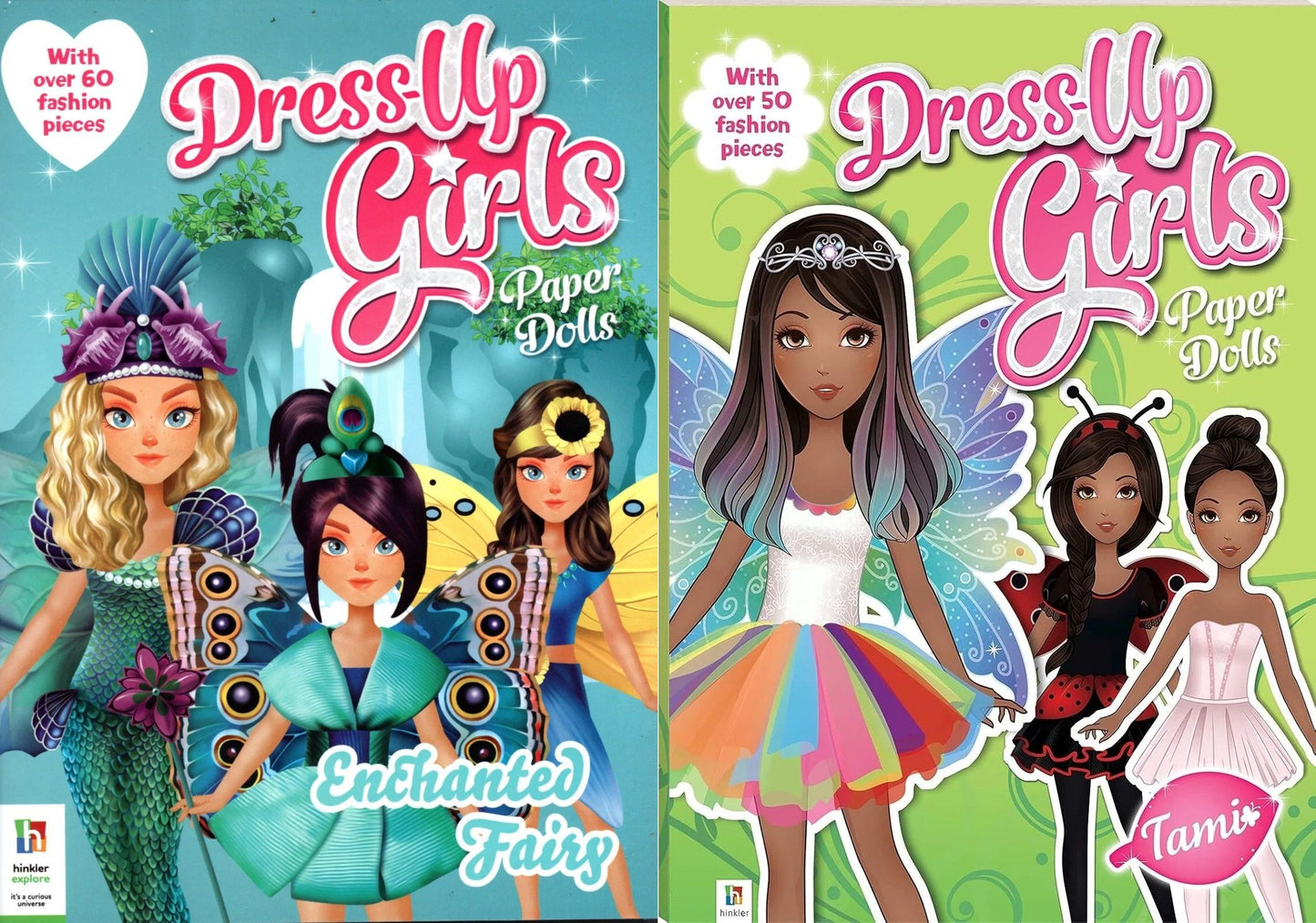 Dress-up Girls Paper Dolls: Tami & Enchanted Fairs - Children Books ( Set of 2)