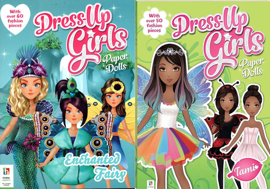 Dress-up Girls Paper Dolls: Tami & Enchanted Fairs - Children Books ( Set of 2)