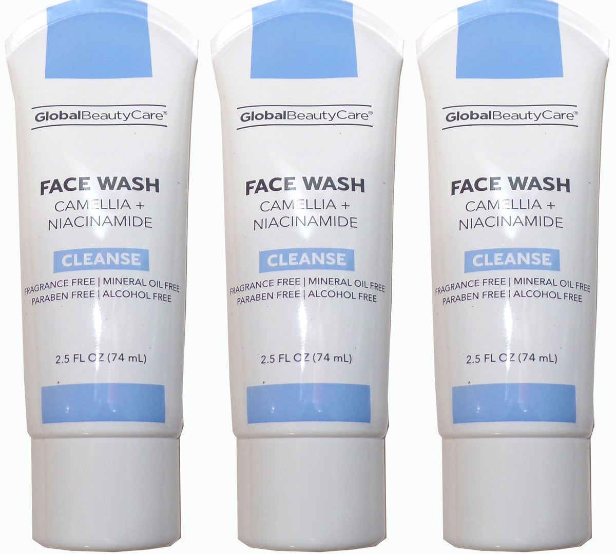 Global Beauty Care Camellia + Niacinamide Face Wash 3-Pack, 2,5 fl. oz.