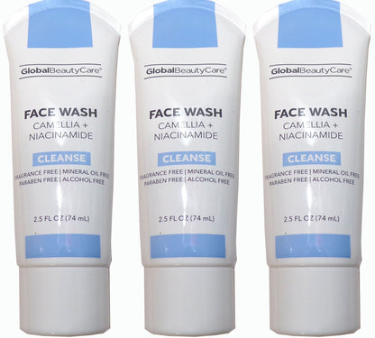 Global Beauty Care Camellia + Niacinamide Face Wash 3-Pack, 2,5 fl. oz.