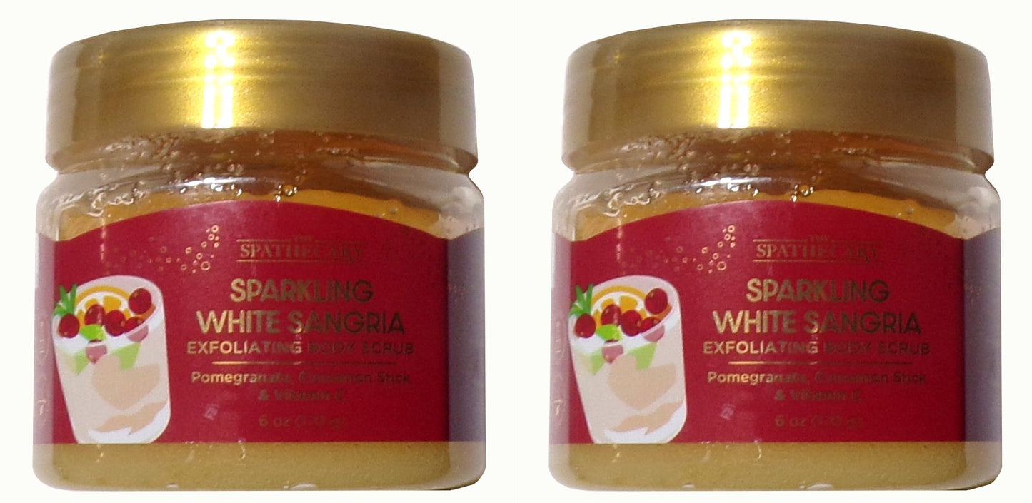 Spathecary Body Scrubs White Sangría 6 oz (Set of 2)