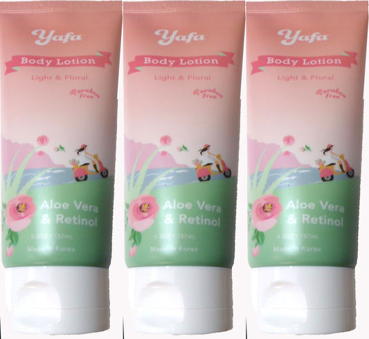 Yafa Beauty Care & Accessories Body Lotion (Retinol, Aloe) Set of 3