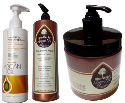 One n Only Argan Oil Strengthening Restorative Mask & Hydrating Mask Set of 3