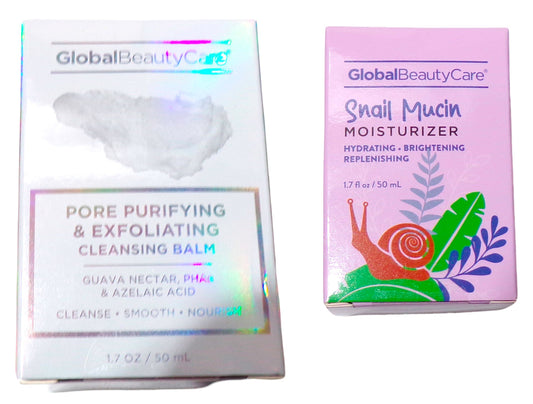 Global Beauty Care Pore Purifying & Exfoliating Cleansing and Snail Mucin Serum