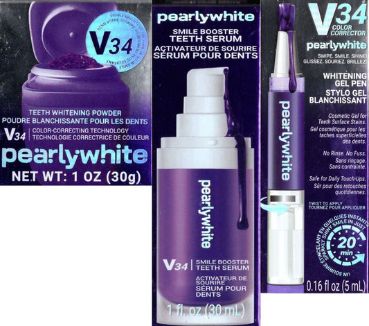 Share Perlywhite V 34 Color Corrector Teeth Whitening Powder, Booster, Gel Pen