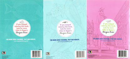 Designer Series - Fashion, Birds, Under The Sea - Adult Coloring Book (Set of 3)