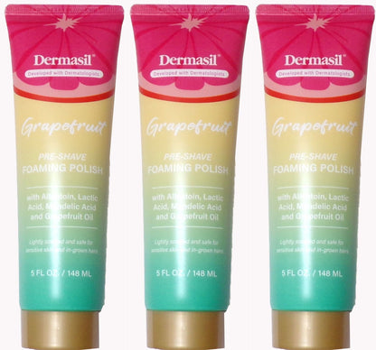 Dermasil Grapefruit Pre-Shave Foaming Polish 5fl oz (Set of 3)