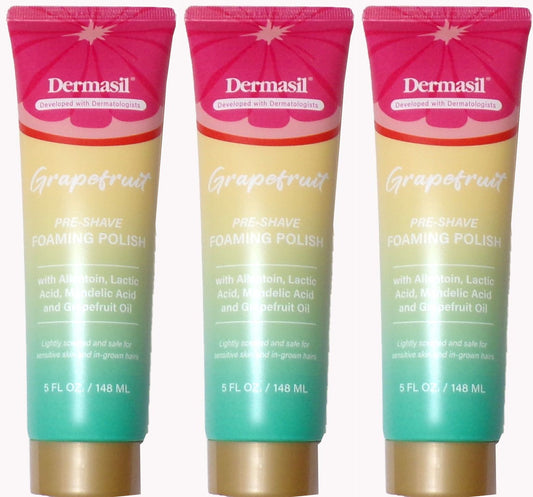 Dermasil Grapefruit Pre-Shave Foaming Polish 5fl oz (Set of 3)