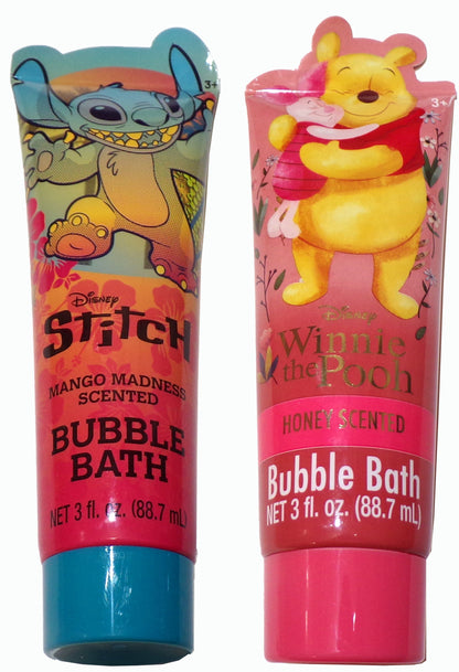 Disney - Stitch & Winnie the Pooh Character Scented Bubble Bath 2-Pack