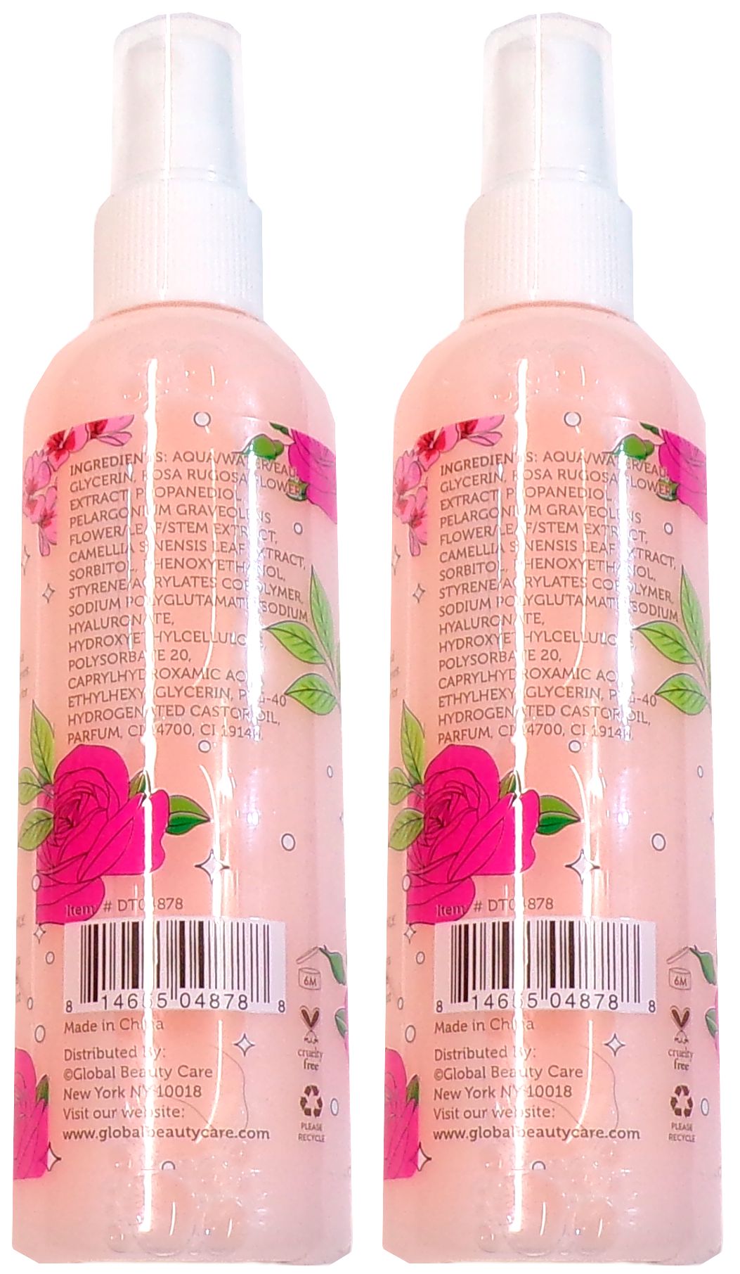 Global Beauty Care Geranium Rose Facial Hydrator White Tea 4oz (Set of 2)