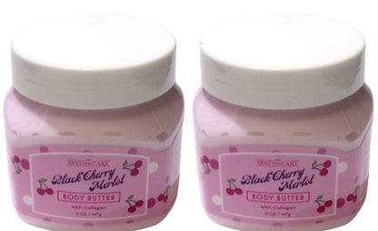 The Spathecary Black Cherry Merlot Body Butter 5 oz (Set of 2)