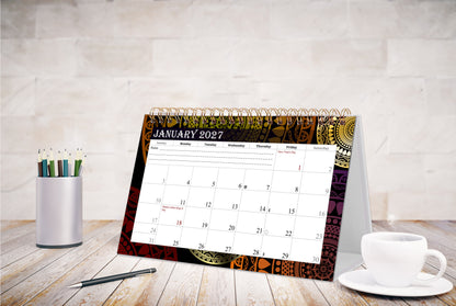 2027-12 Months Desk Calendar Desktop Planner with To-Do List & Notes 016