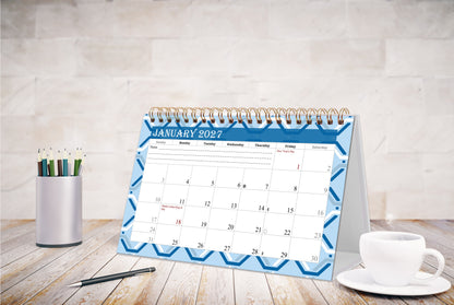 2027-12 Months Desk Calendar Desktop Planner with To-Do List & Notes 04